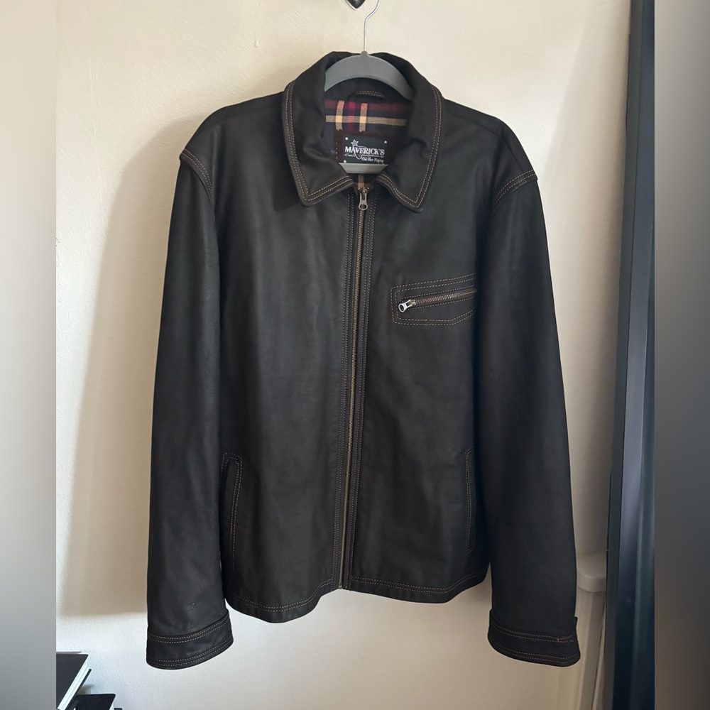 Mavericks of santa fe mens leather jacket